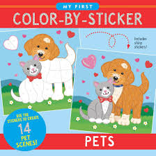 My First Color-by-Sticker Book Pets