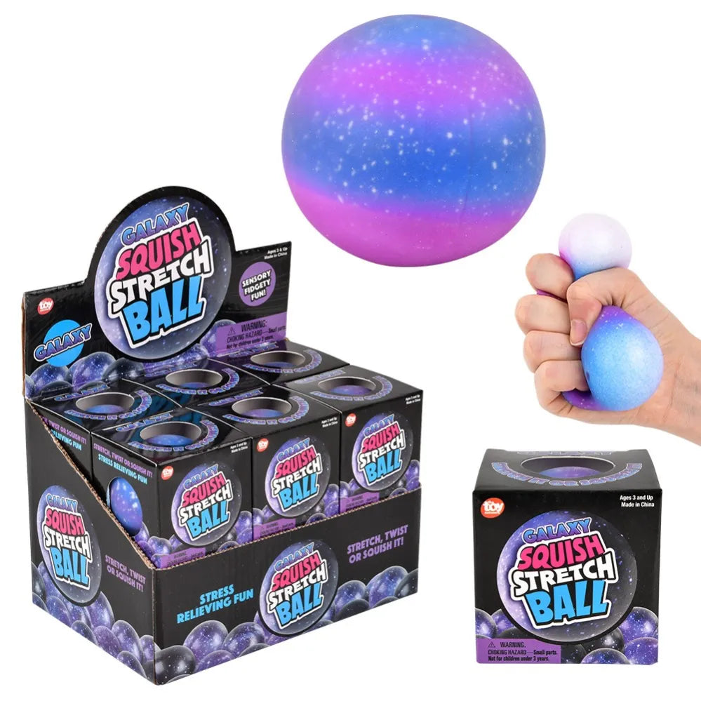 2.5" Squish and Stretch Galaxy Gummy Ball