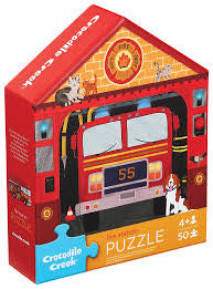 50-pc Flat House Puzzle/Fire House