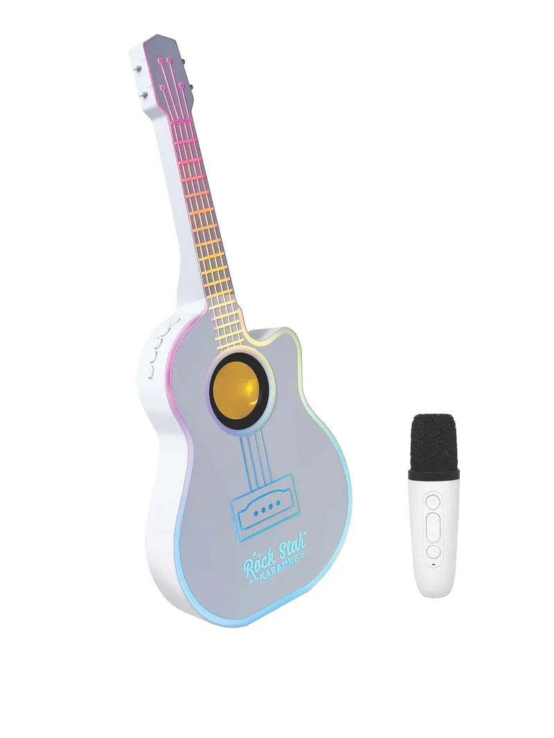 Guitar & Microphone Karaoke Set-White