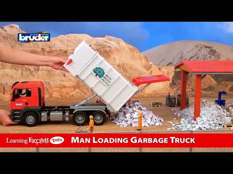 Man Loading Garbage Truck