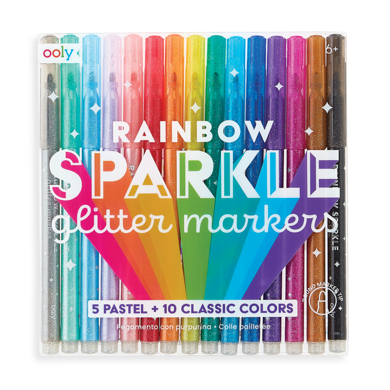 Rainbow Glitter Mrkrs