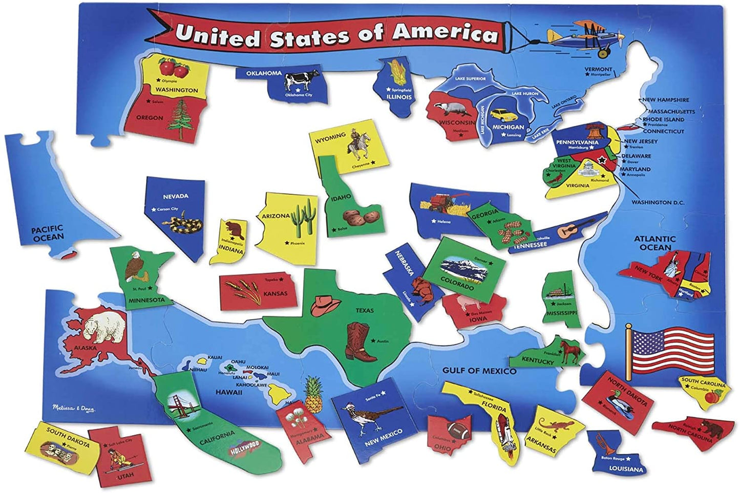 USA Map Floor Puzzle