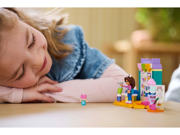 Gabby Crafting with Baby