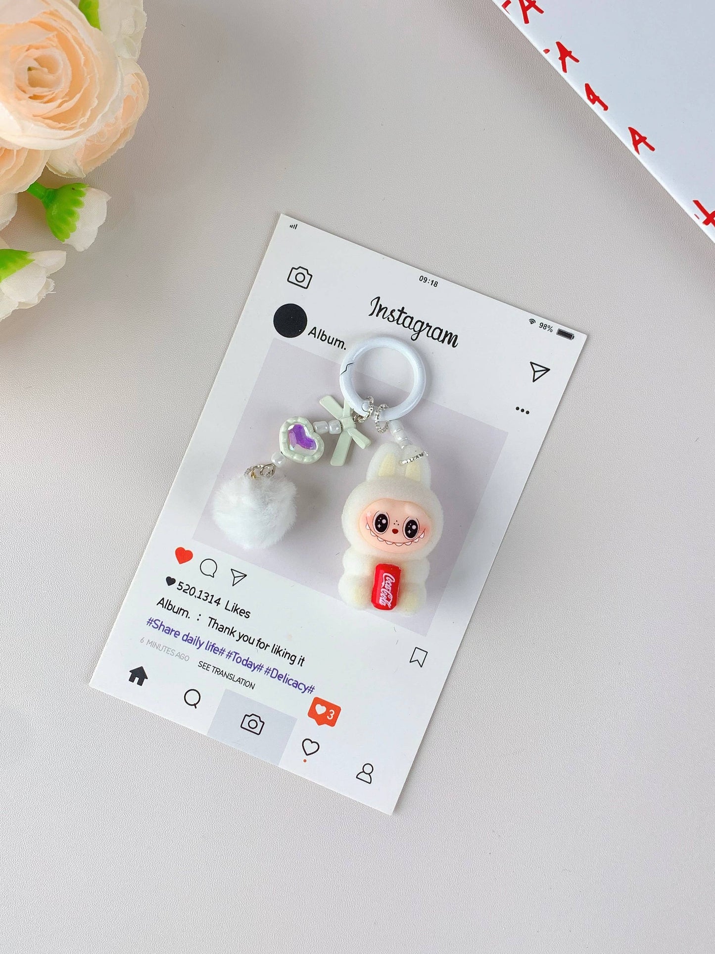 Labu Hot-Selling Cute Keychain for Girls,Car Key Accessory