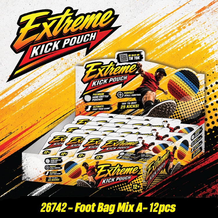 Extreme Kick Pouch – Retro  & Hand-Knitted Footbag