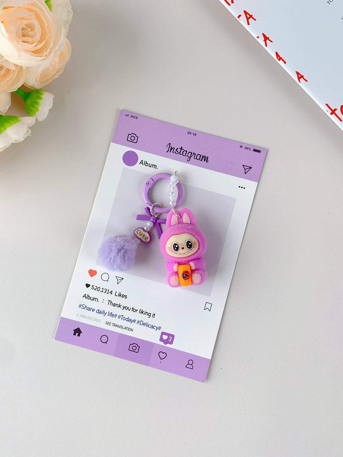 Labu Hot-Selling Cute Keychain for Girls,Car Key Accessory