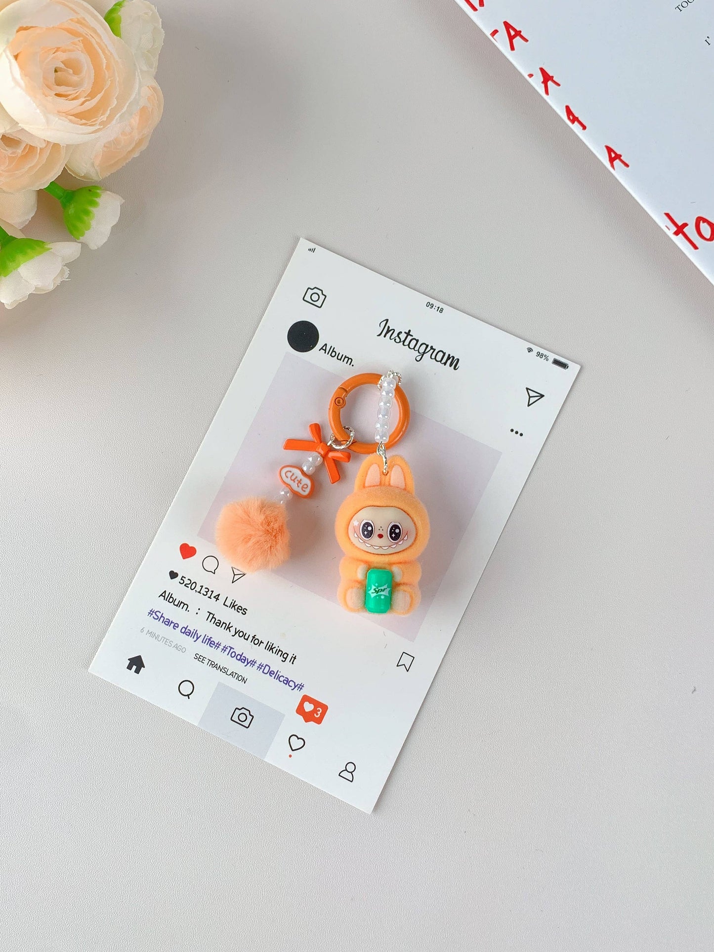 Labu Hot-Selling Cute Keychain for Girls,Car Key Accessory