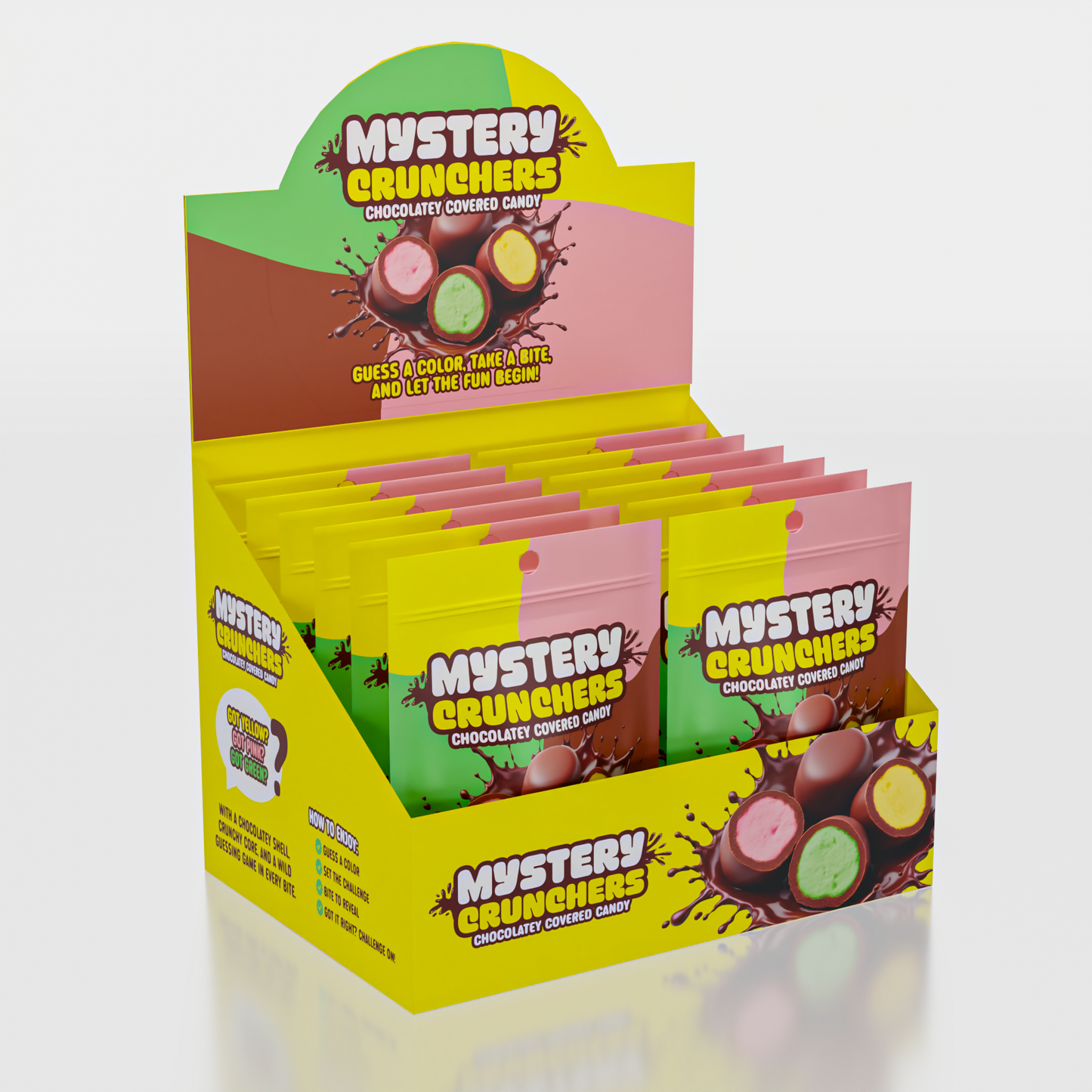 Mystery Crunchers Color Reveal Viral Chocolate Bites 2oz🇺🇸