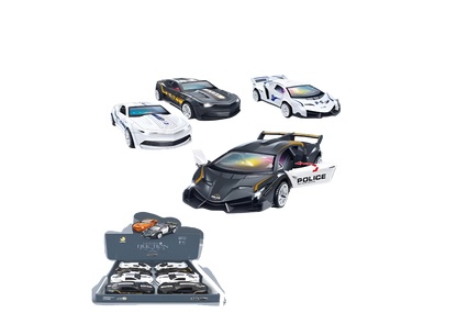 6" Friction Power Die-Cast Police Cars – Light and Sound MSPCM