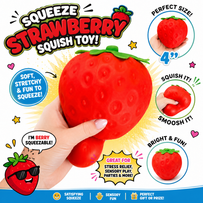 4" Strawberry Squeeze Toy MSS26