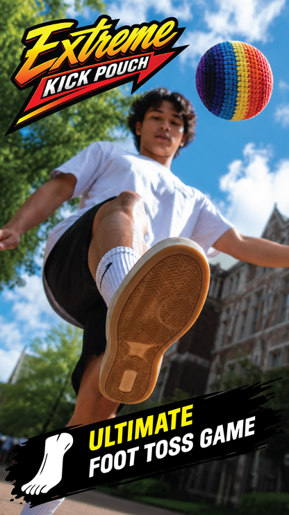 Extreme Kick Pouch – Retro  & Hand-Knitted Footbag