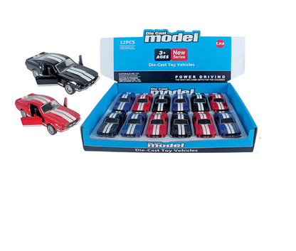4" Die-Cast Classic Mustang – Pull Back Action (12pc Display) MSMSTNG