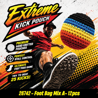 Extreme Kick Pouch – Retro  & Hand-Knitted Footbag