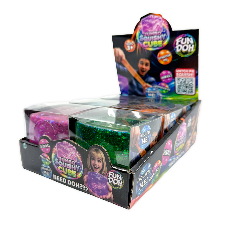 Fun Doh JUMBO Squishy Cube | Viral Assortment - 6/Display