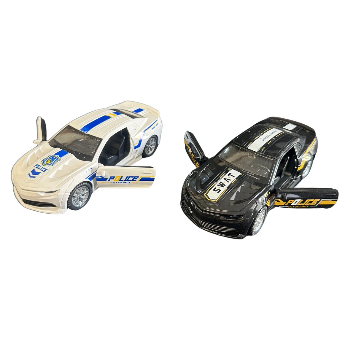 6" Friction Power Die-Cast Police Cars – Light and Sound MSPCM