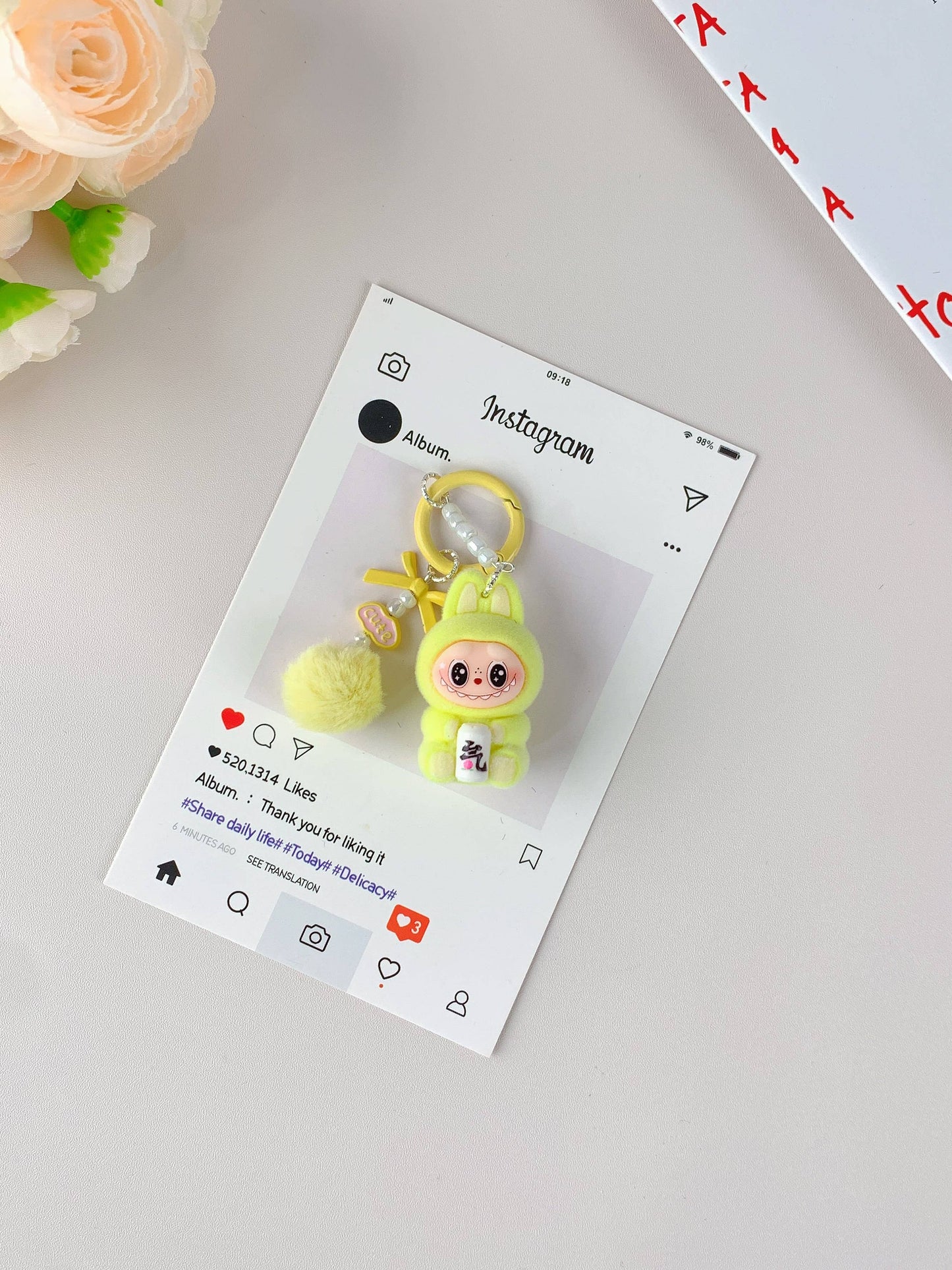 Labu Hot-Selling Cute Keychain for Girls,Car Key Accessory