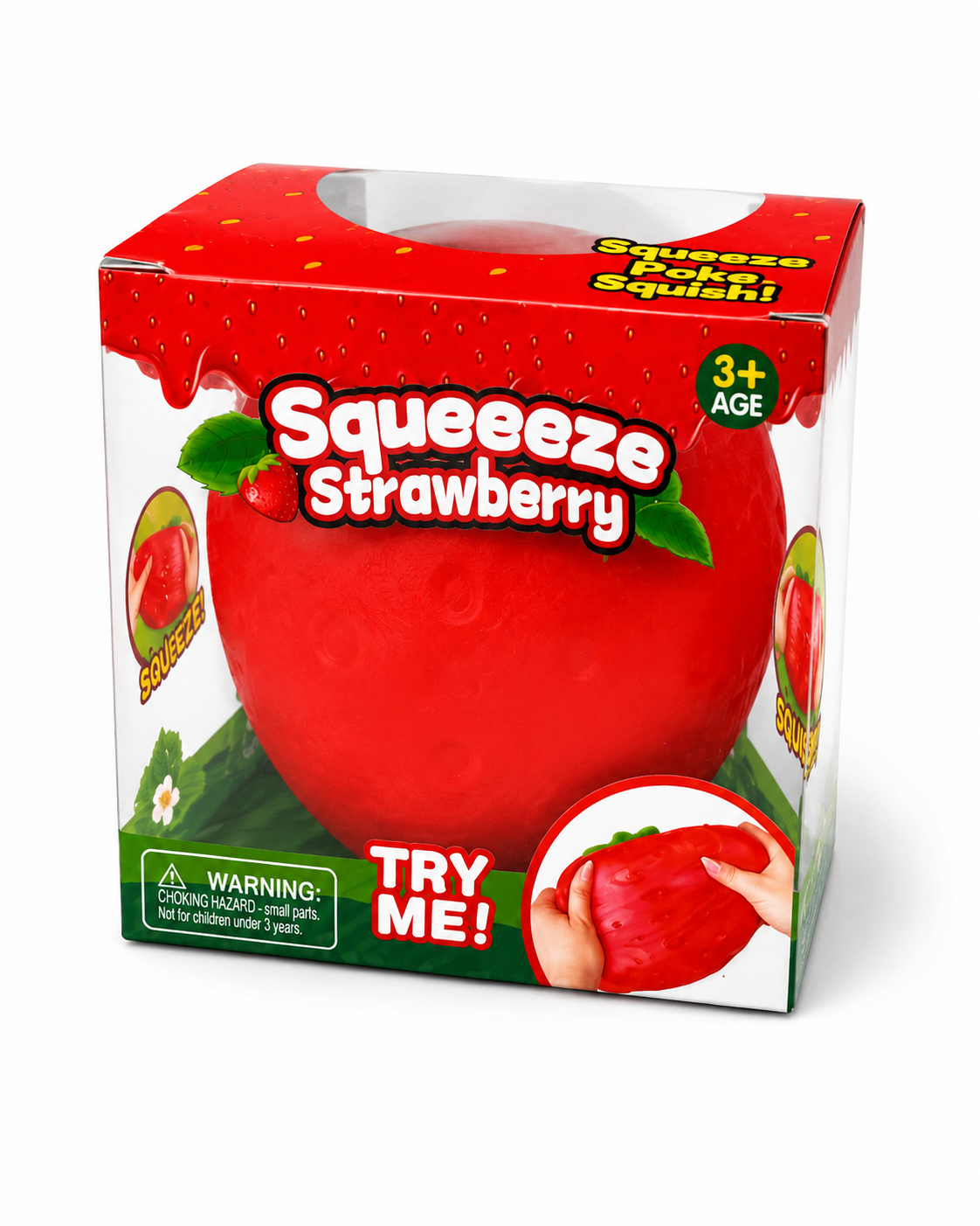 4" Strawberry Squeeze Toy MSS26