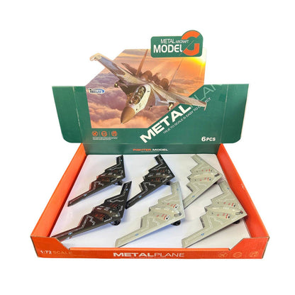 11” Die-Cast B-2 Bomber Stealth Plane – Light and Sound w/ Counter Display (6pc) MSBMBR
