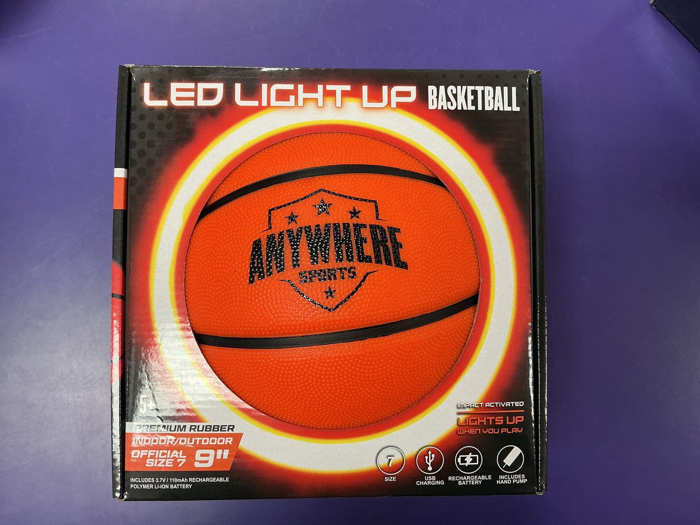 Pro Glow Light-Up Basketball No. 7 Size