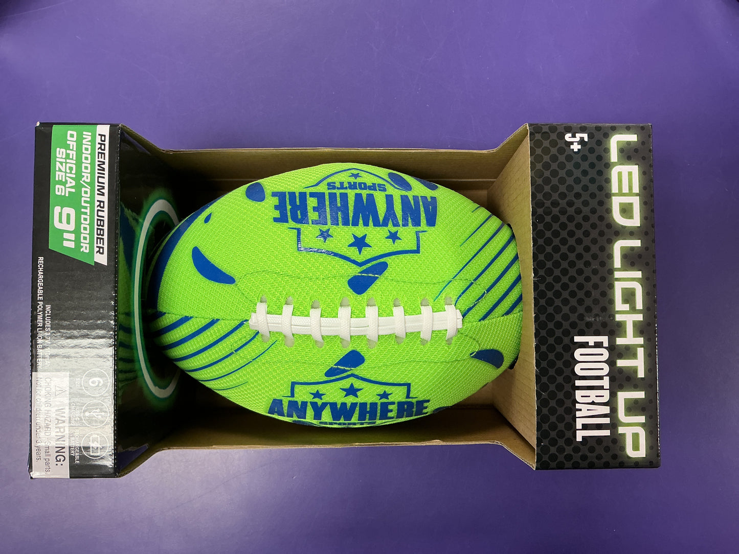 Pro Glow Light-Up Football Size 6 9"