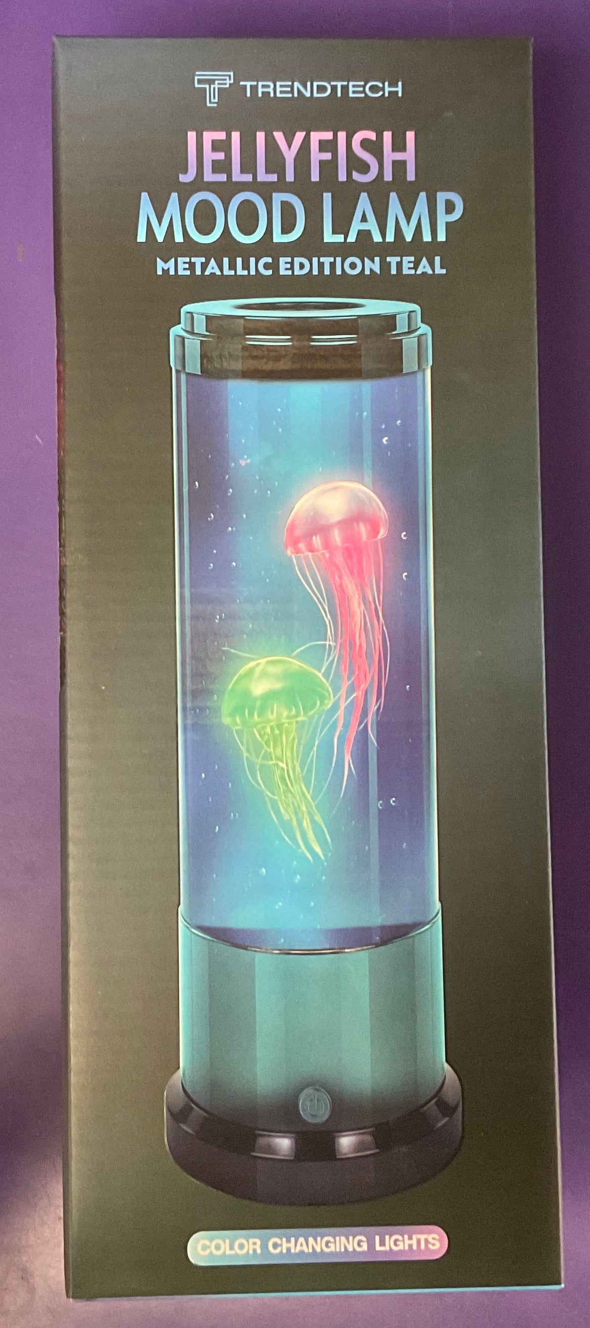 Jellyfish Lamp- Teal Metallic- 11"