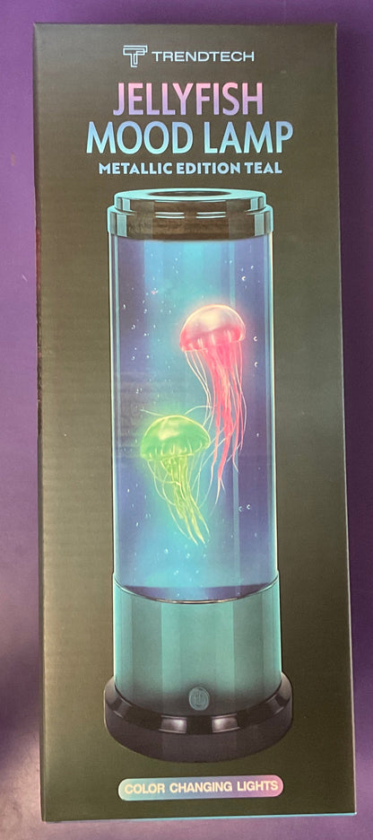 Jellyfish Lamp- Teal Metallic- 11"