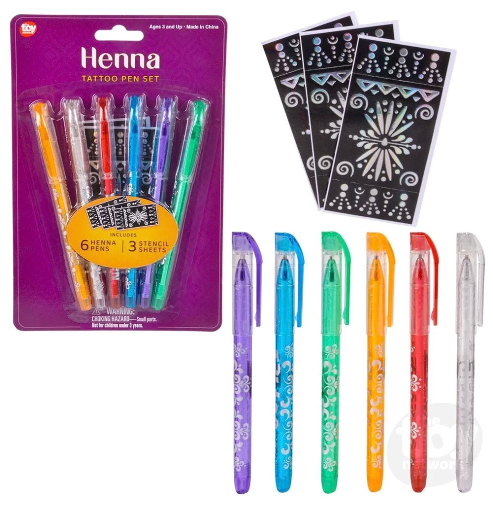 HENNA TATTOO PEN 6" 12CT