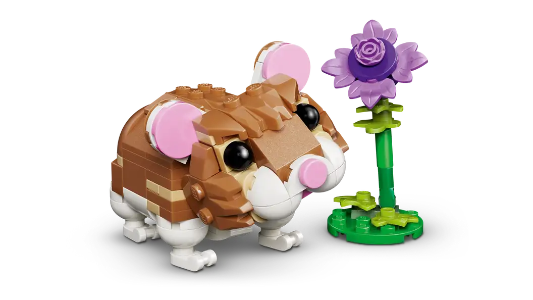 Cute Hamster With A Flower