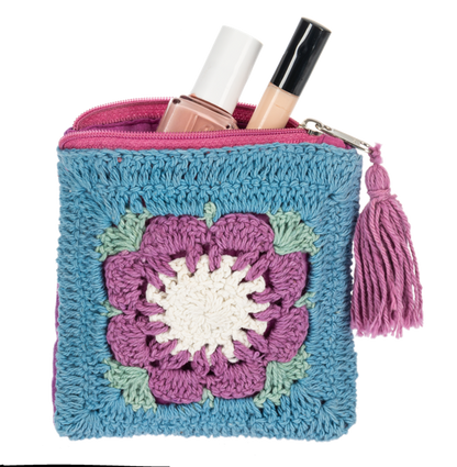 Knit Flower Coin Purse