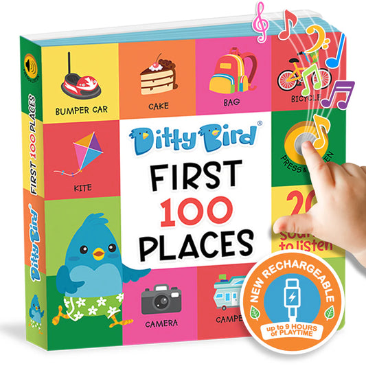 First 100 Places Interactive Sound Book for toddlers 1- 3