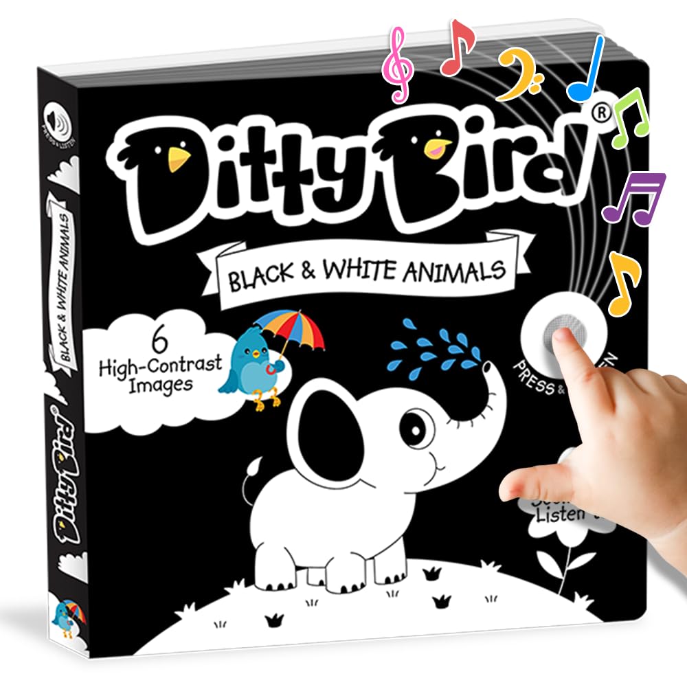 Interactive Sensory White and Black Sound book