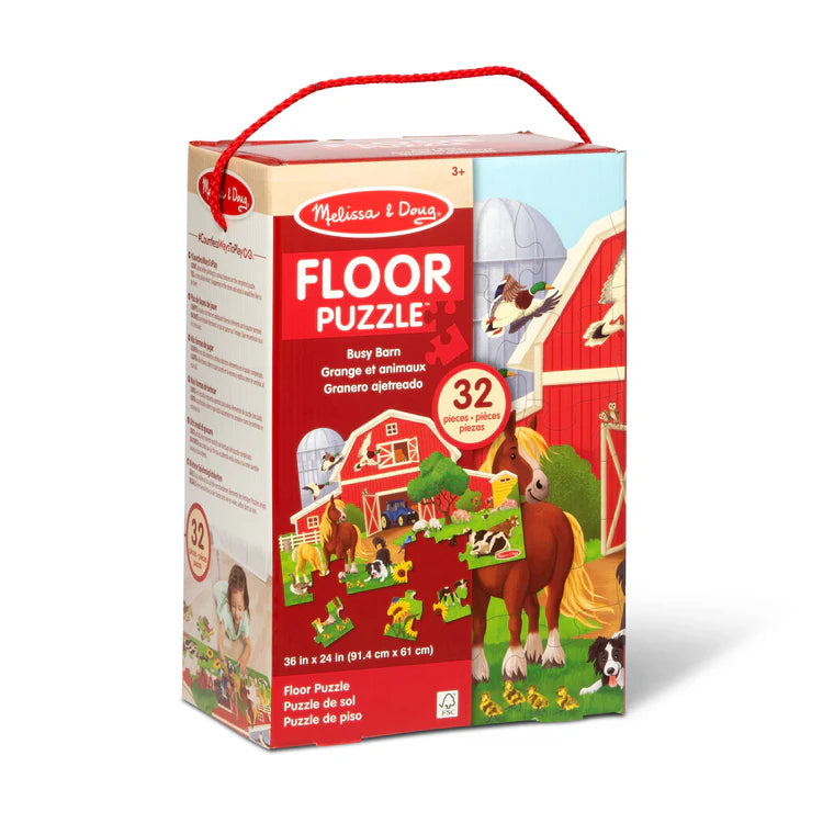 Busy Barn Shaped Floor Puzzle
