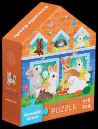 50-pc Flat House Puzzle/Bunny House