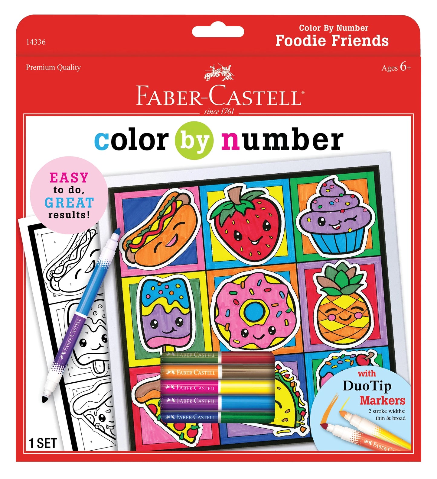 Color By Number Foodie Friends