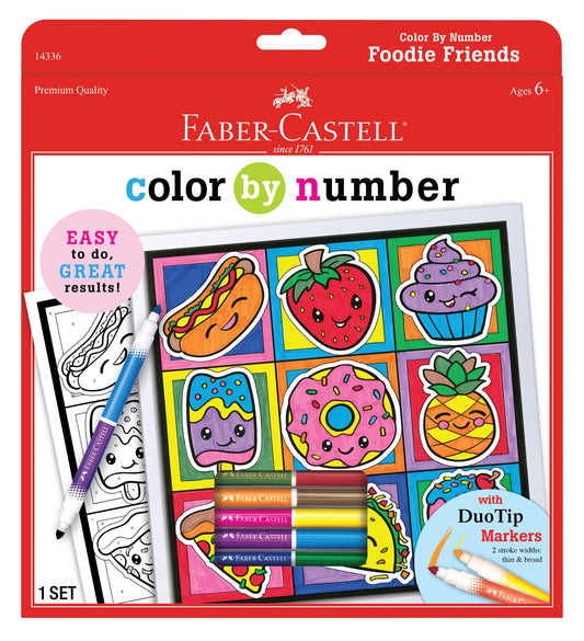 Color By Number Foodie Friends