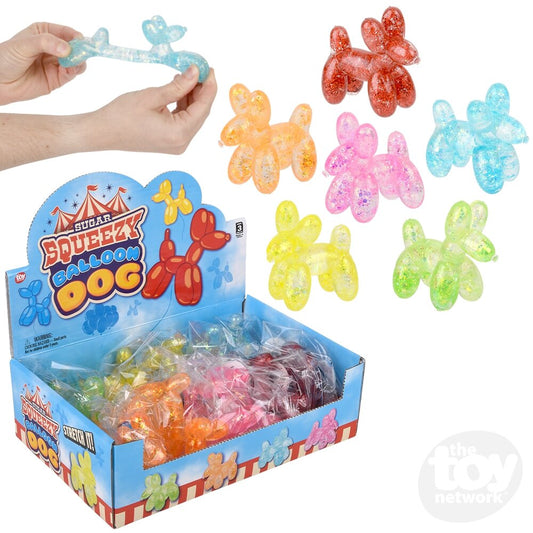 3.5" STRETCHY AND SQUISH BALLOON DOG  (12PCS/DISPL