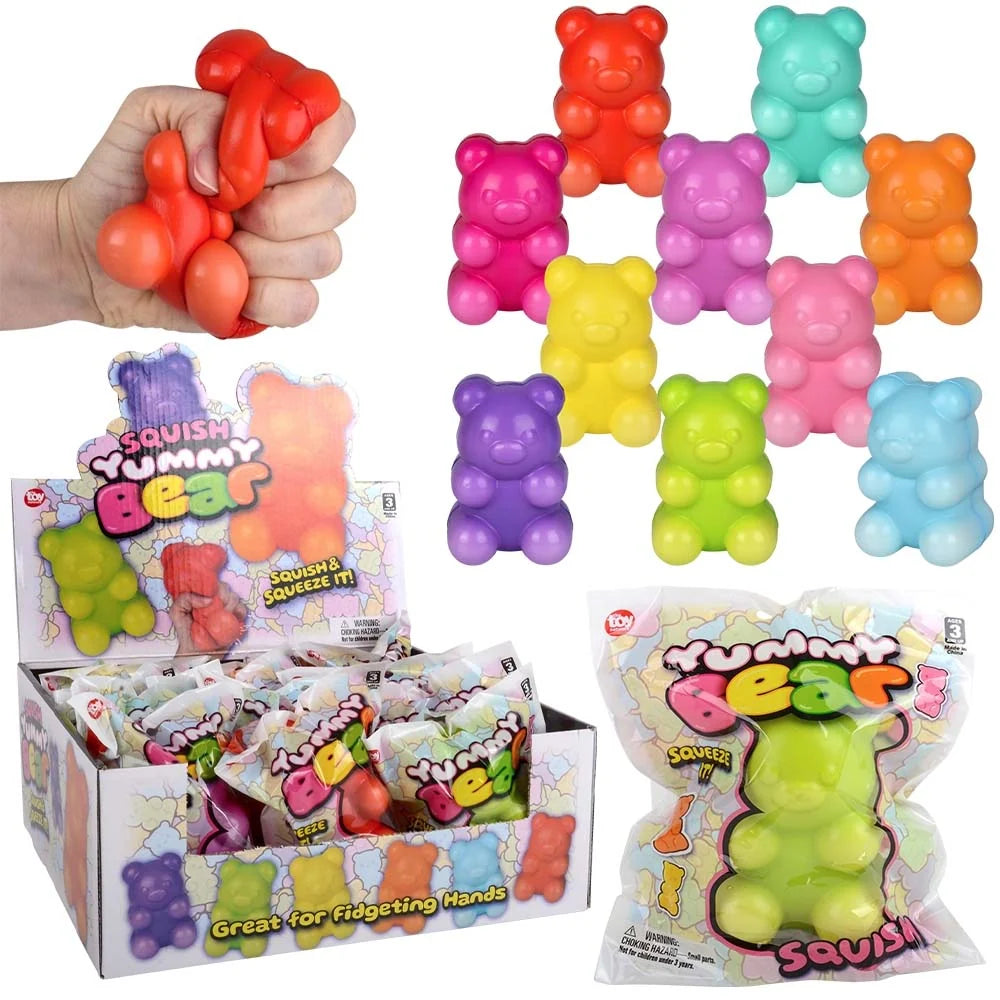 4" SQUISH YUMMY BEARS 12CT