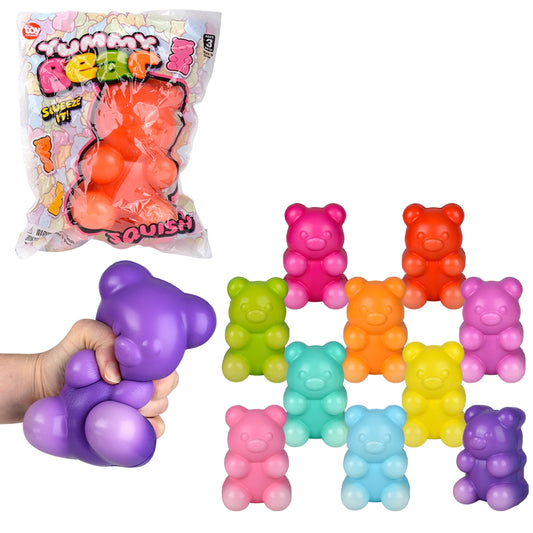 6" SQUISH YUMMY BEARS 12CT