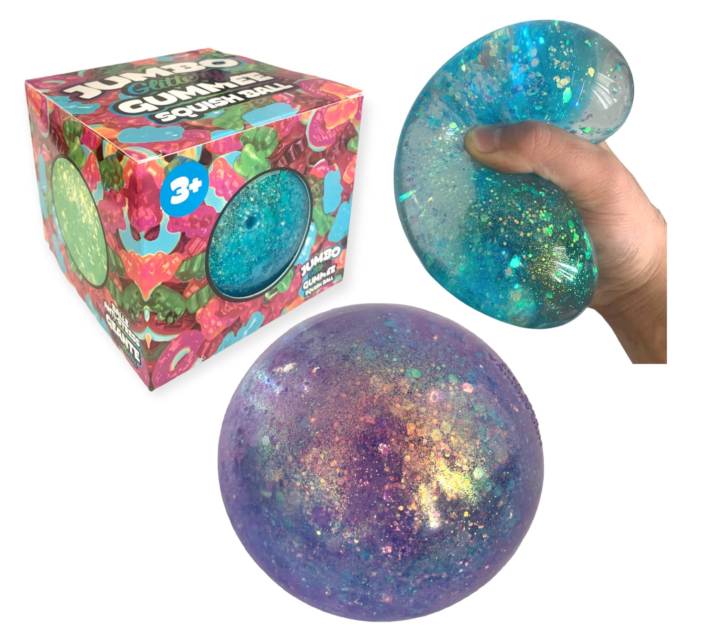Glitter Gumballs Squish Balls