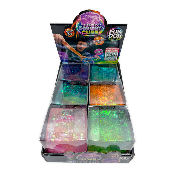 Fun Doh JUMBO Squishy Cube | Viral Assortment - 6/Display