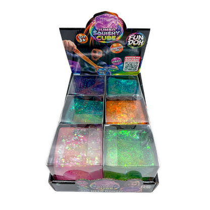Fun Doh JUMBO Squishy Cube | Viral Assortment - 6/Display