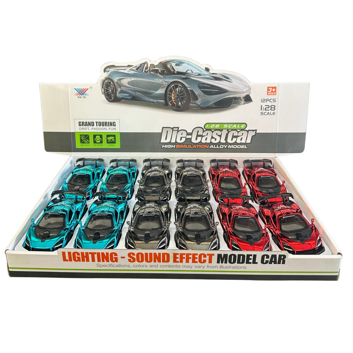6" Metallic McLaren Die-Cast Car – 12pc Display MSMCLN2