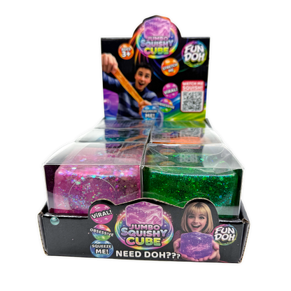 Fun Doh JUMBO Squishy Cube | Viral Assortment - 6/Display