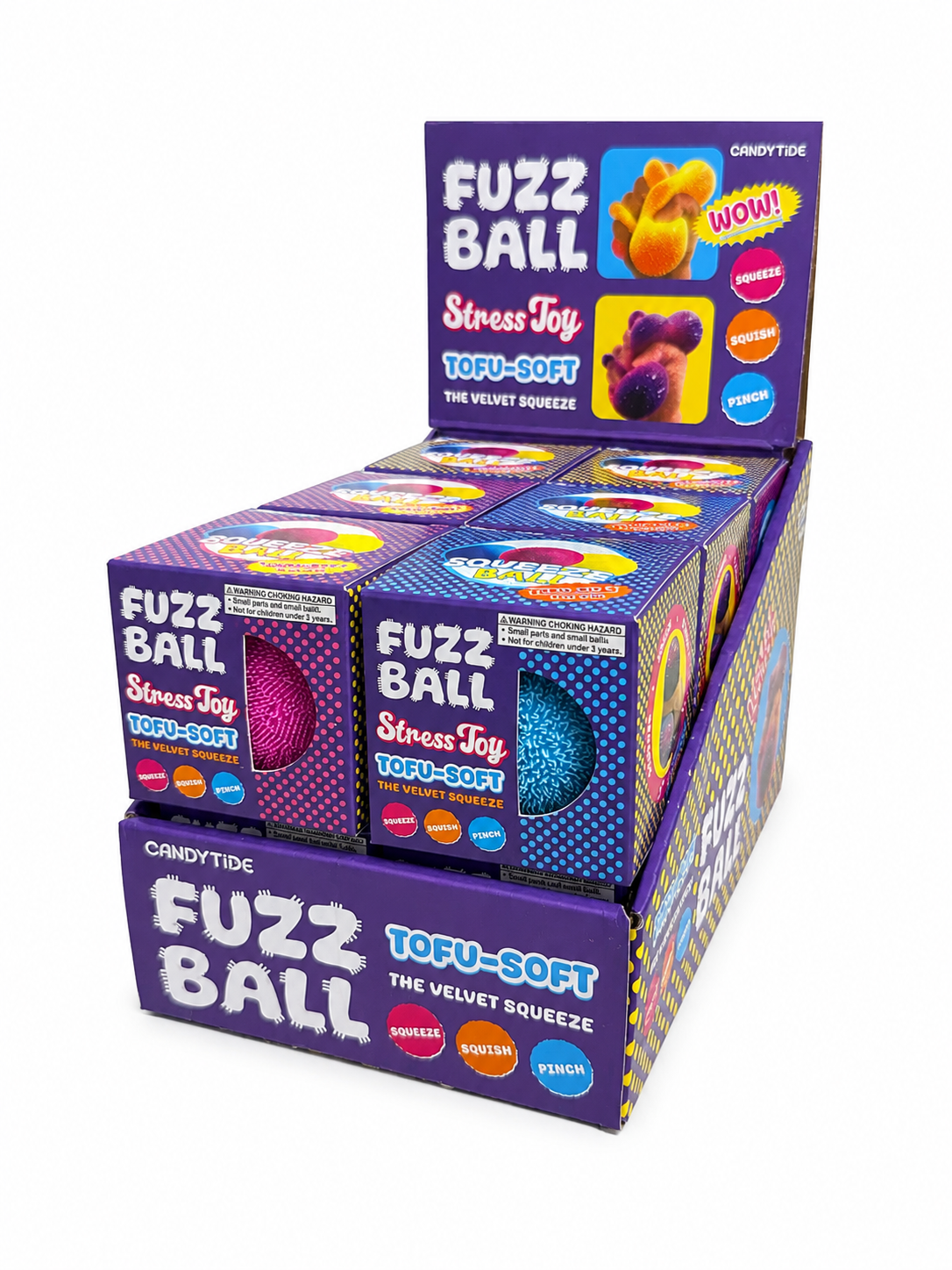 Fuzz Ball Stress Toy – Tofu Soft Velvet Squeeze MSND17
