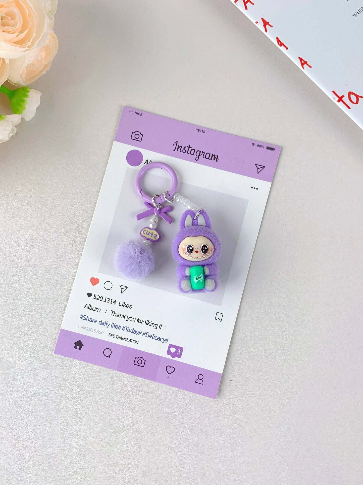 Labu Hot-Selling Cute Keychain for Girls,Car Key Accessory