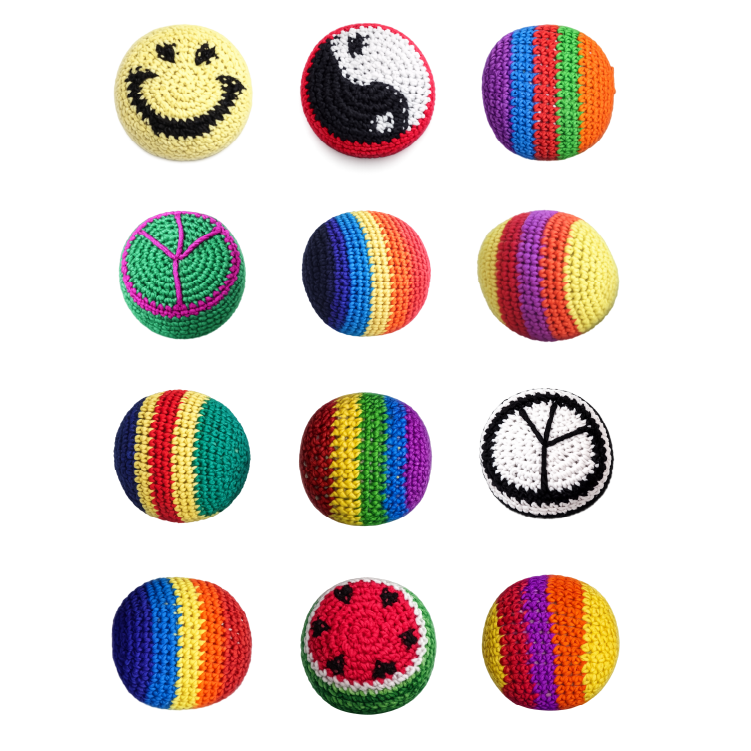 Extreme Kick Pouch – Retro  & Hand-Knitted Footbag