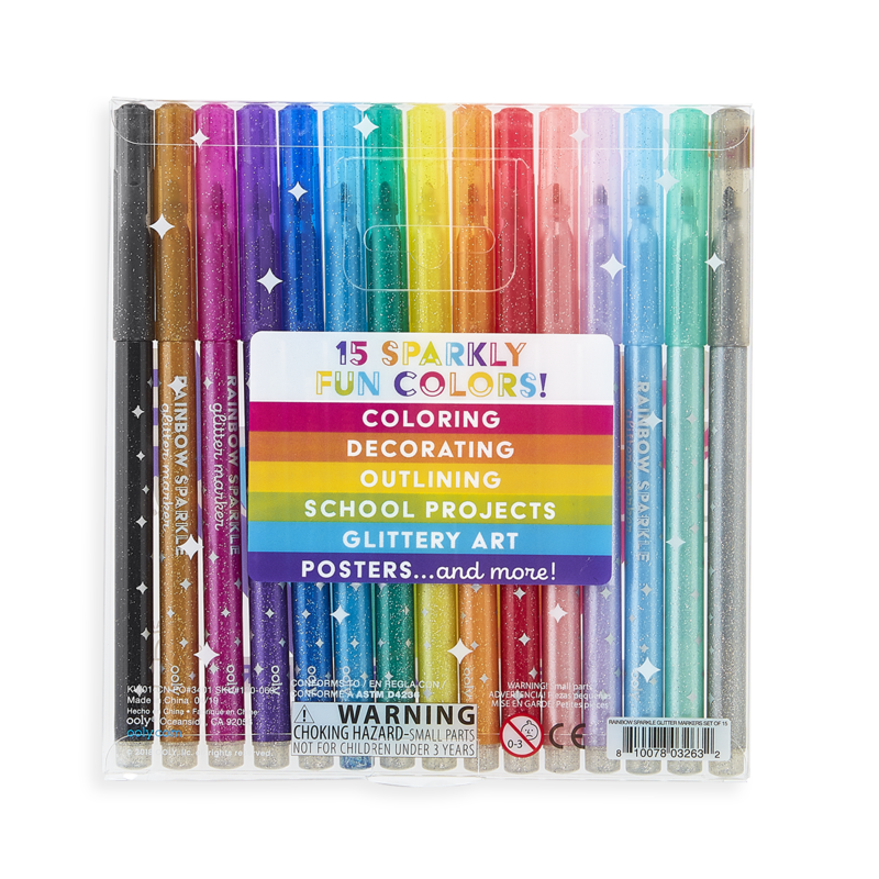 Rainbow Glitter Mrkrs