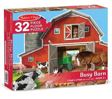Busy Barn Shaped Floor Puzzle