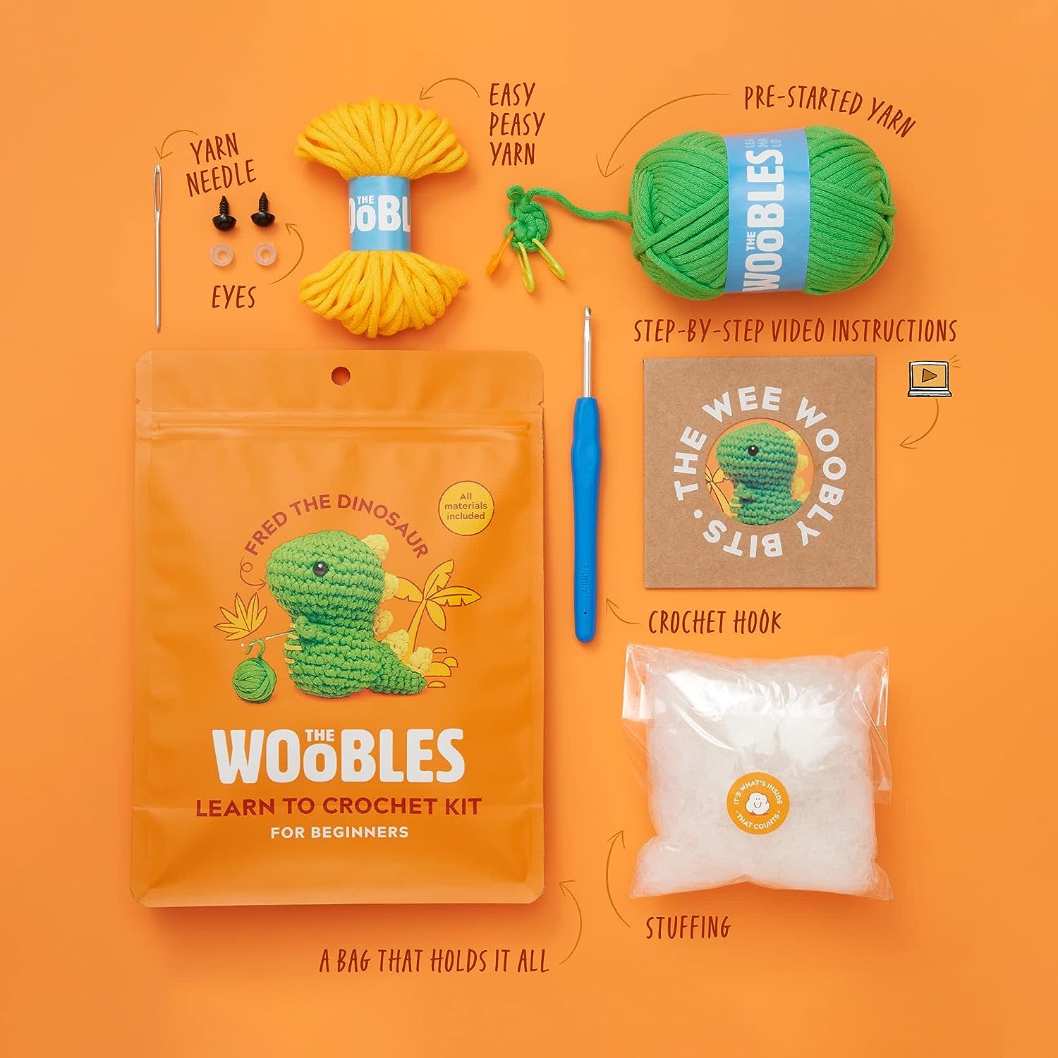 Fred Dino Wooble Crochet
